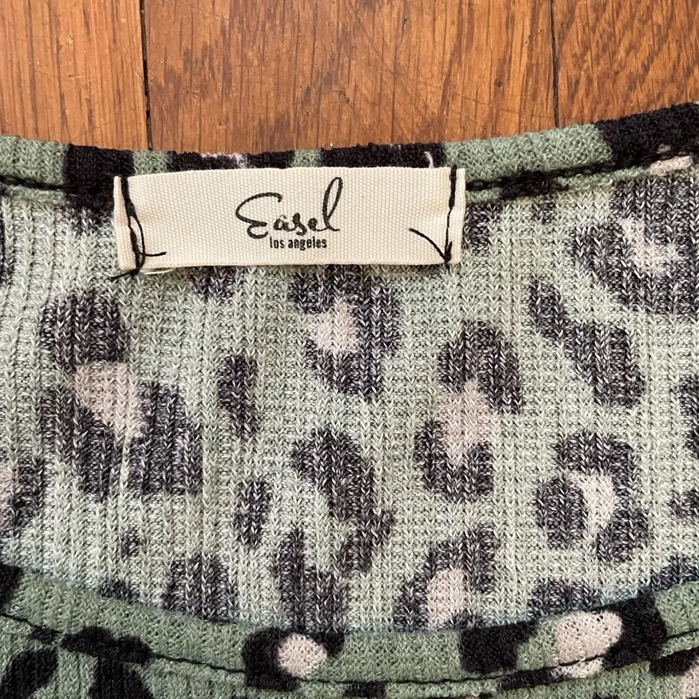 Easel Los Angeles Green Animal Print Midi Dress - Size Large - Picture 6 of 9